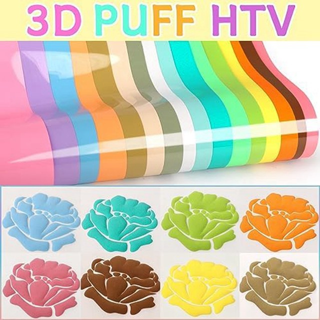 Puff Vinyl Heat Transfer- 3D Puff HTV Heat Transfer Vinyl 30X25inch Pastel  Colored Puffy Iron-On Vinyl T-Shirt - AliExpress
